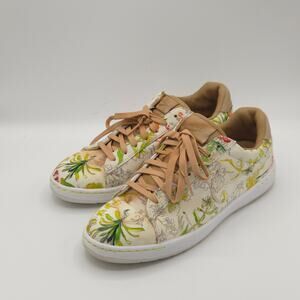 Nike Liberty of London Floral Womens white Tan Leather 745982-101 size 7.5